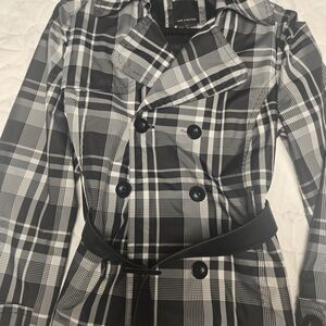 The Limited Monochrome Plaid Coat